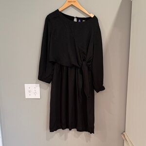 Seraphine Elegant Black Maternity and Nursing Long Sleeve Dress